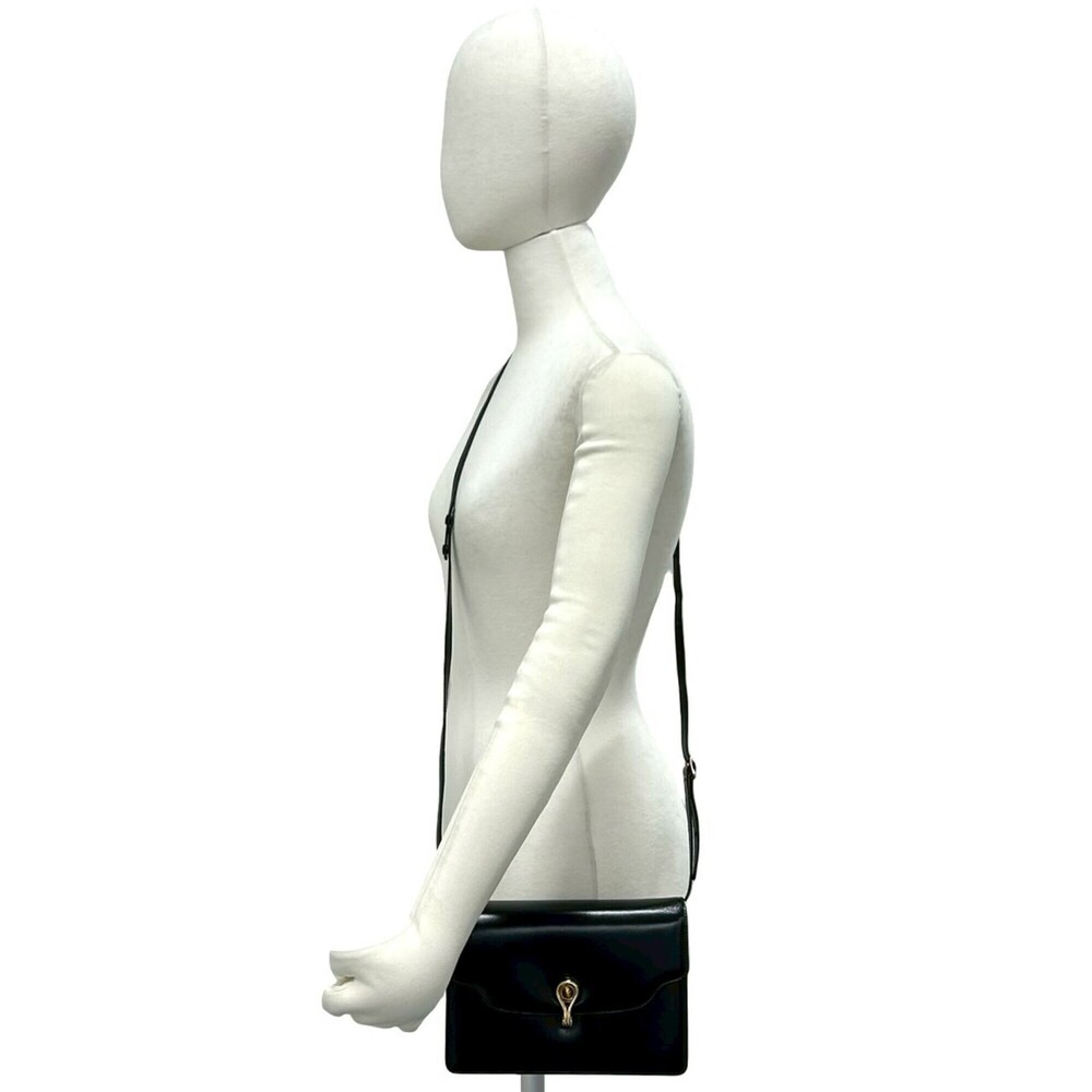 GUCCI Vintage Black Leather Shoulder Bag - Picture 2 of 10